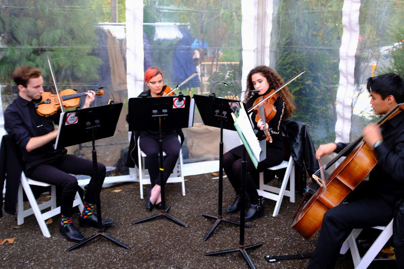 The Marist College String Quartet performed for the Starry, Starry Night Gala Celebration with [L-R] Robert Fallen on violin, Bridgid Kelley on Violin, Angelica Padilla on Viola and Jeff Eng on cello.